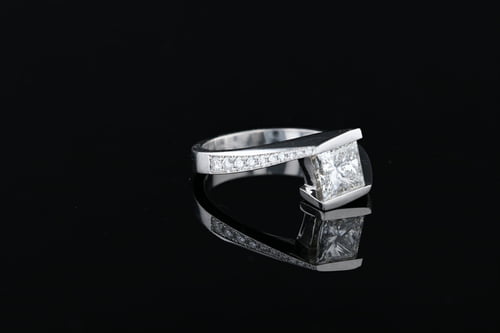 Princess Cut Center Stone Engagement Ring