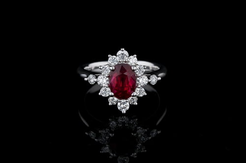 Ruby Oval Ruby Princess Diana Ring