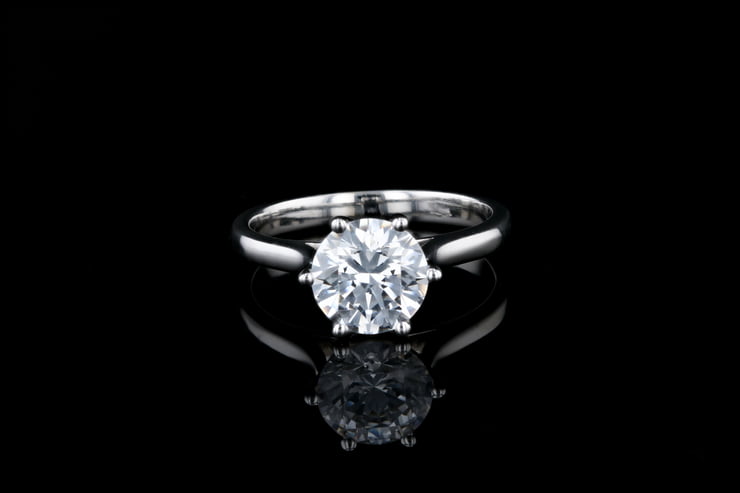 6 Rounded Prong Solitaire Ring