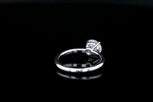 Classic 4 Prong Solitaire, Low Dome Band