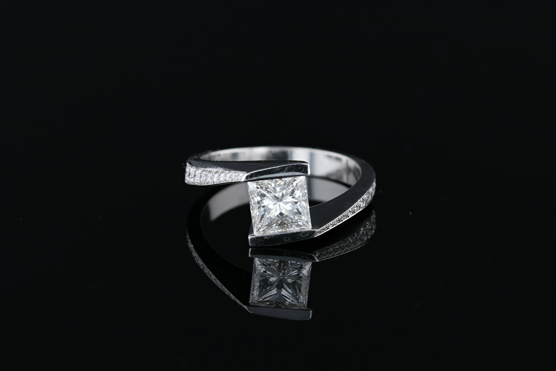 Princess Cut Five Stone Diamond Ring