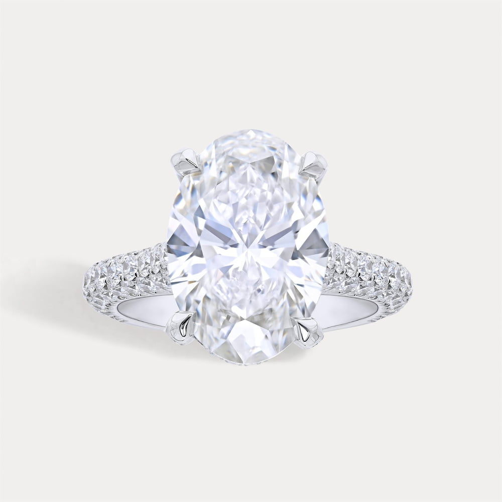 Oval Three Sided Pavé