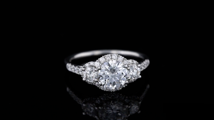 Best Side Stone Engagement Rings Orange County - Nathan Alan Jewelers