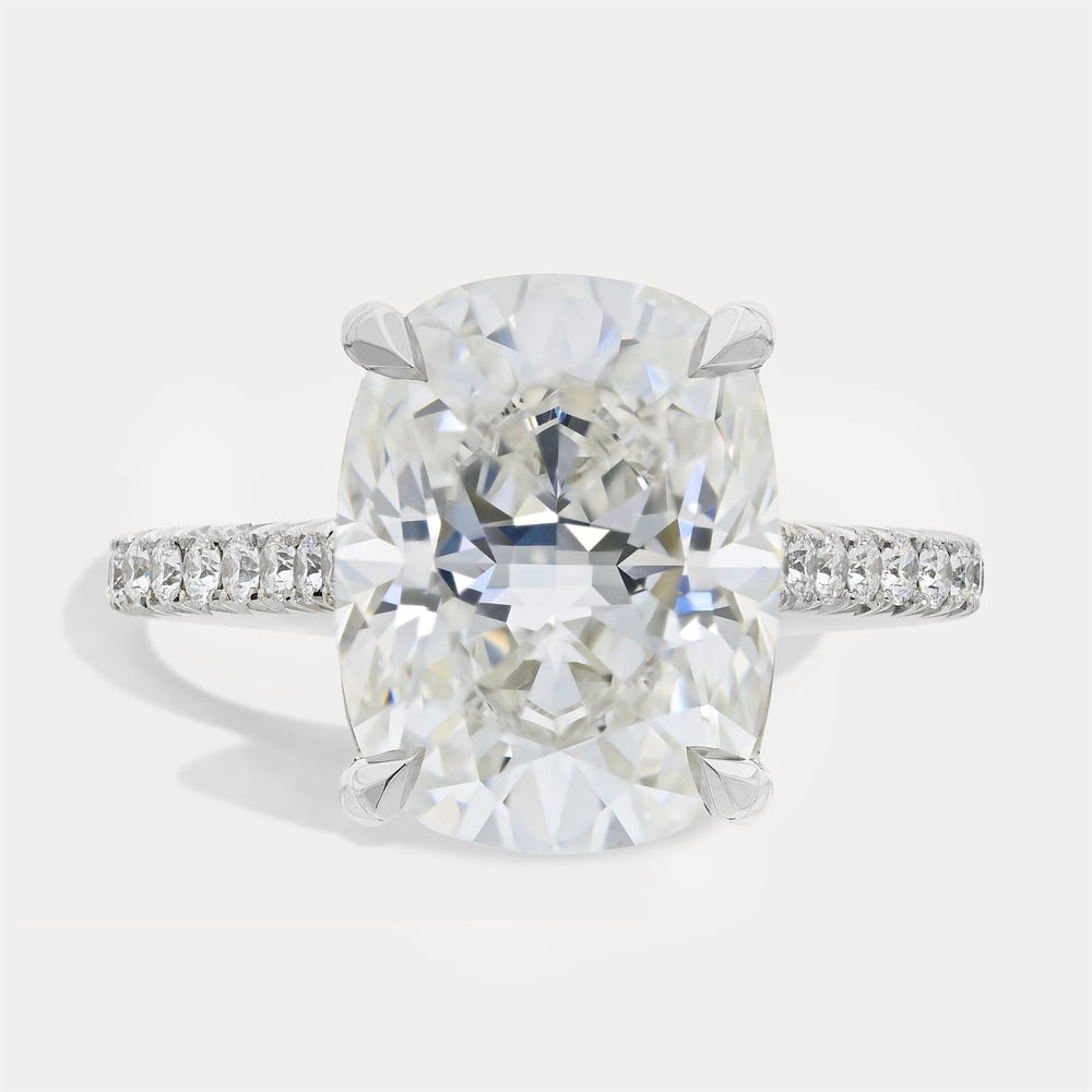 Cushion Solitaire Pavé