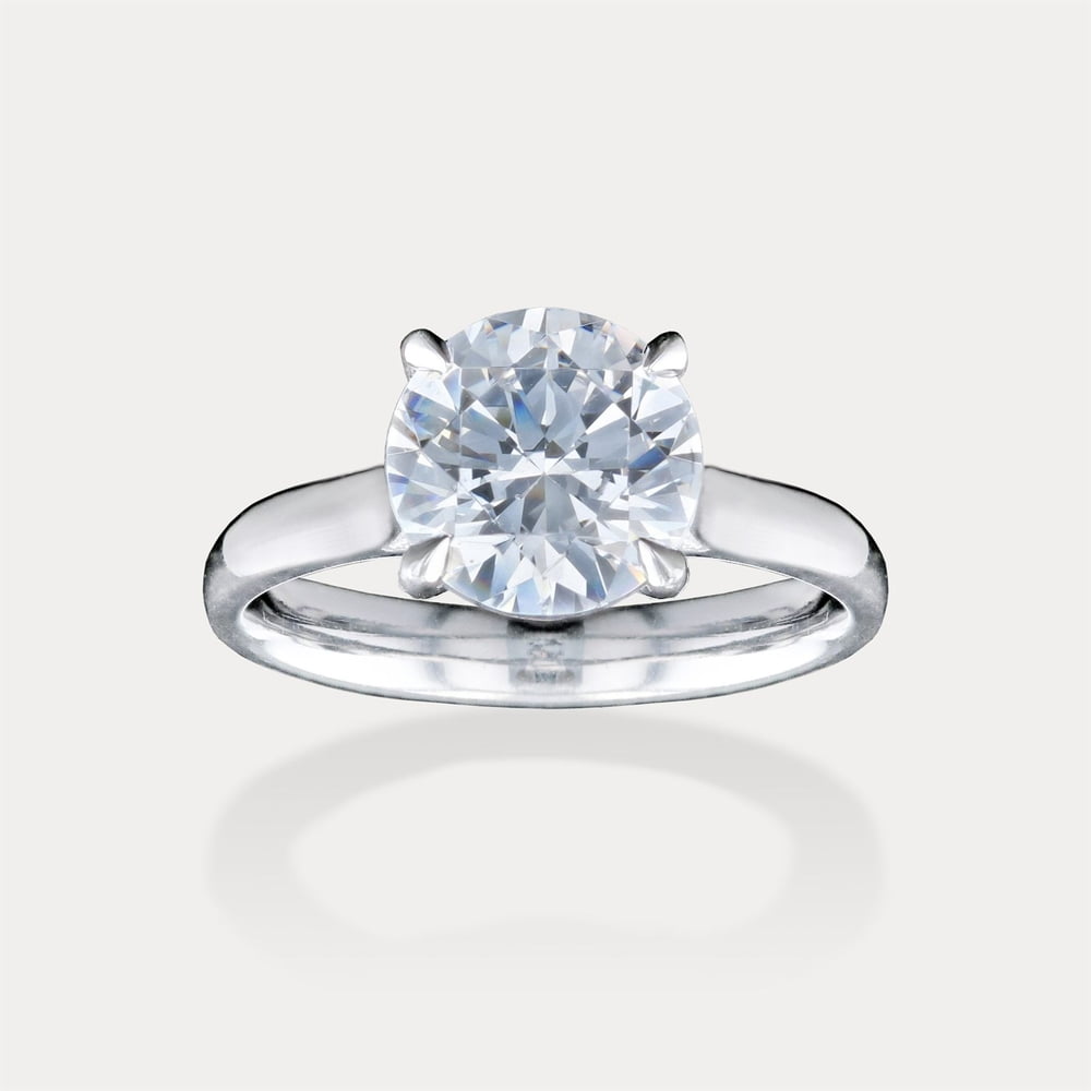 Round Plain Band Solitaire