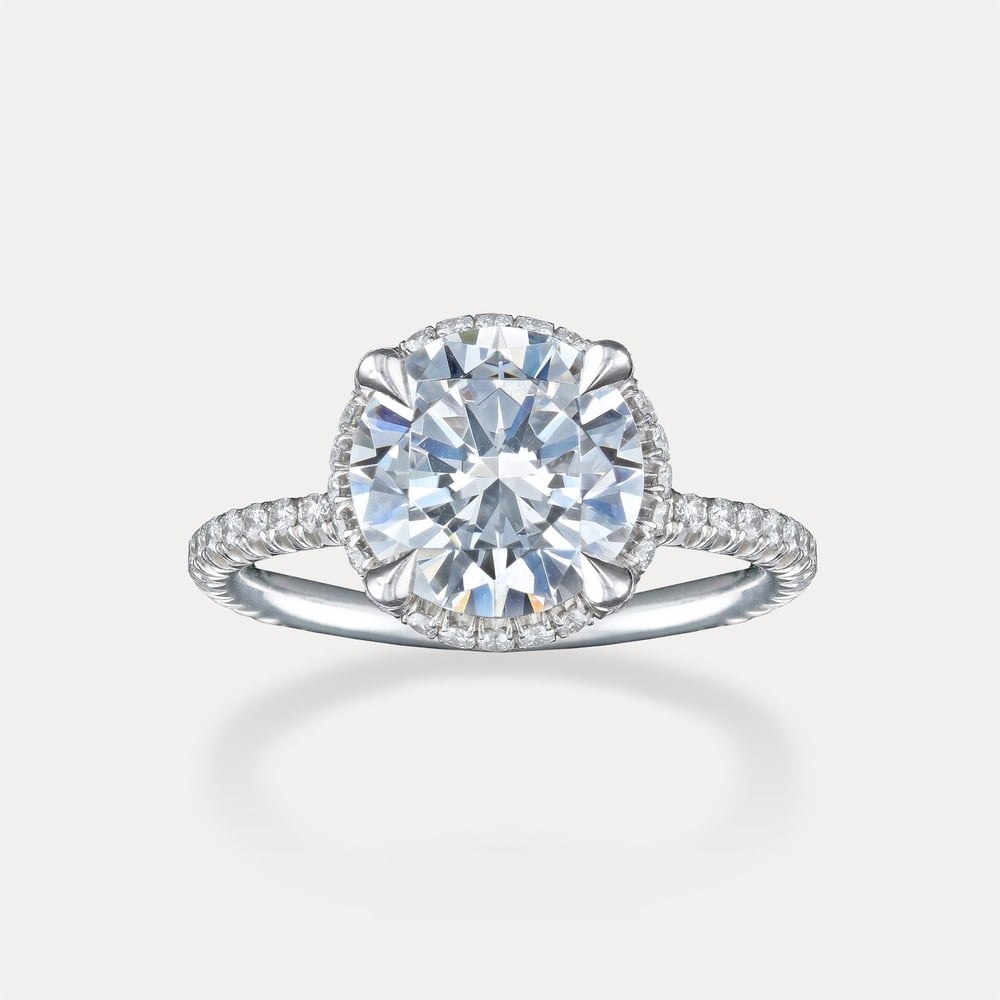 Round Hidden Halo Pavé