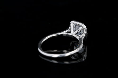 Cushion Halo Engagement Ring