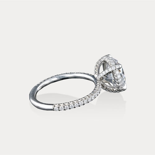 Round Halo Pavé Band view 2