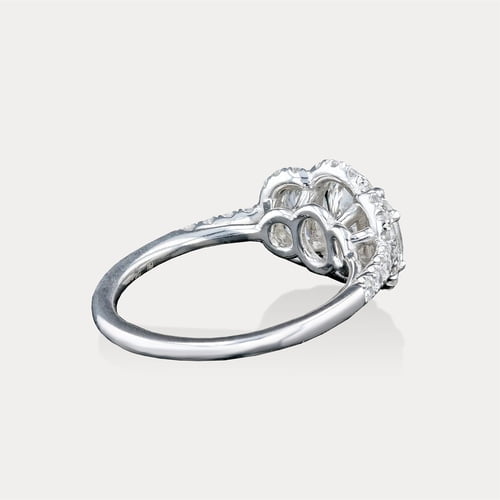 Oval Cluster Three Stone view 2