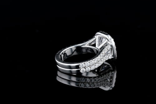 Cushion Halo, Split Pave' Ring