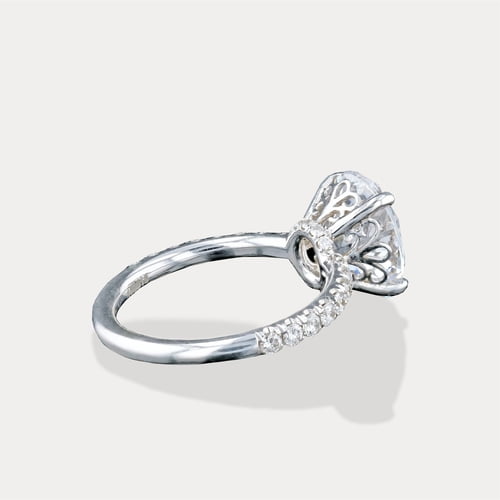 Oval Solitaire Pavé view 2