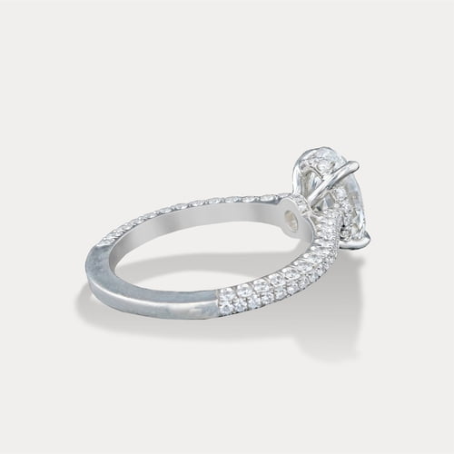 Oval Hidden Halo Pavé Shank view 2
