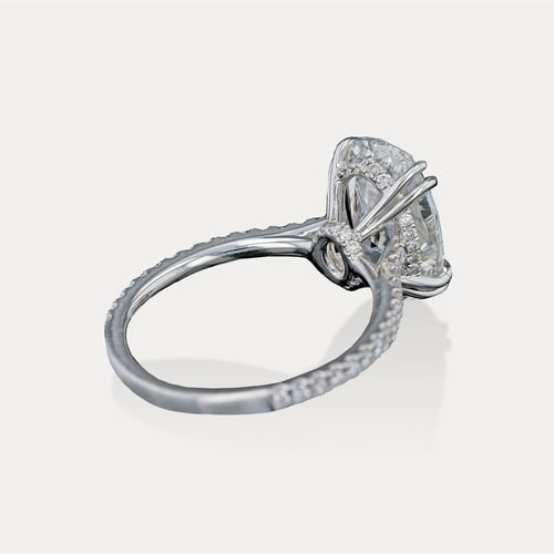 Oval Solitaire Hidden Halo view 2