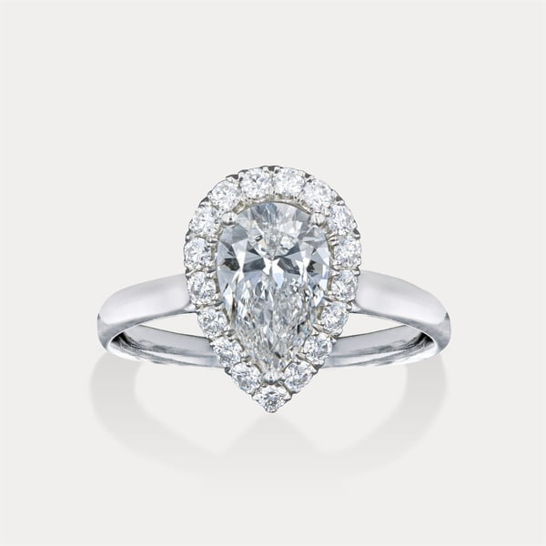 Pear Halo Plain Band view 1