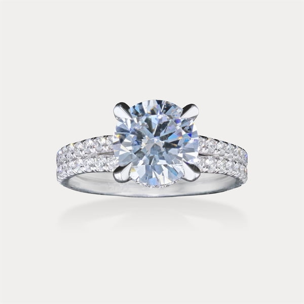Round Double Row Pavé