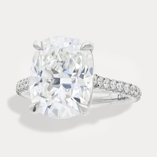 Cushion Solitaire Pavé view 2