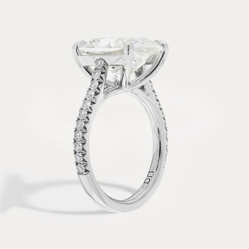 Cushion Solitaire Pavé view 3