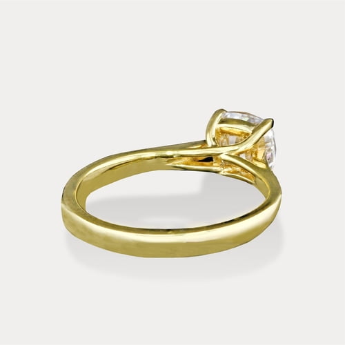 Cushion Yellow Gold Solitaire view 2