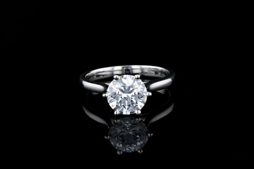 Solitaire 6 Rounded Prong Solitaire Ring