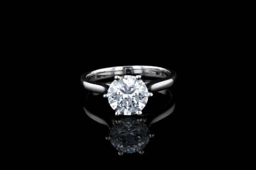 6 Rounded Prong Solitaire Ring