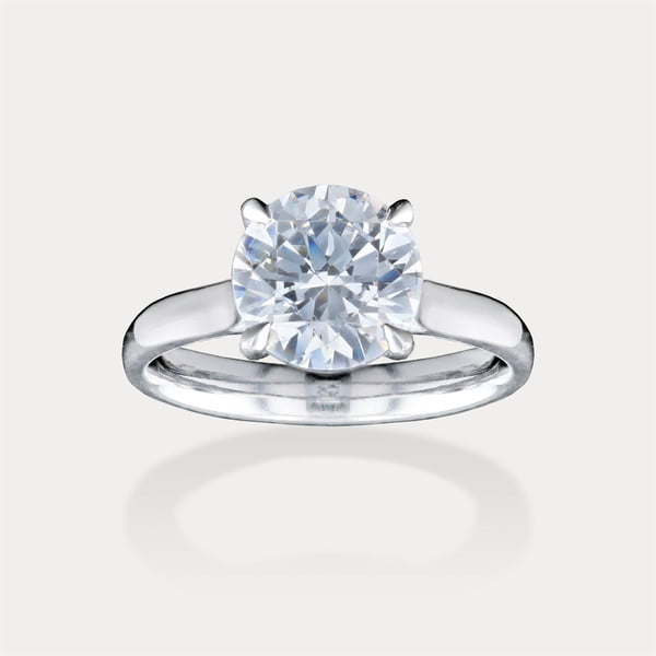 Round Plain Band Solitaire