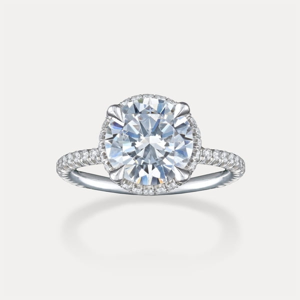 Round Hidden Halo Pavé