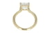Cushion Diamond Hidden Halo Yellow Gold Open Shank Solitaire