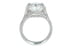 Pear Diamond Halo Pave' Set Wavy Split Shank Platinum Ring