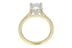 Oval Diamond Hidden Halo Pave' Set Cathedral Solitaire
