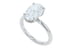 Oval Diamond V-Shaped Hidden Halo Platinum Solitaire