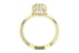 Pear Diamond Half Bezel Knife Edge Yellow Gold Solitaire