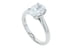 Oval Diamond Cathedral Platinum Solitaire