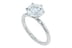 Round Diamond Platinum Tulip Six Prong Solitaire