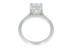 Cushion Diamond Platinum Cathedral Hidden Halo Solitaire