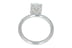 Oval Lab Grown Diamond Hidden Halo Pave' Set White Gold Solitaire