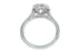 Round Lab Grown Diamond Halo Pave' Set Cathedral Platinum Engagement Ring