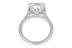 Cushion Diamond Halo Pave' Set Cathedral Platinum Engagement Ring