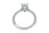 Oval Lab Grown Diamond Three Sided Pave' Set Hidden Halo Cathedral Platinum Solitaire