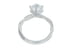 Round Lab Grown Diamond Six Prong Braided One Row Pave' Set Platinum Solitaire