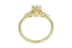 Oval Three Stone Yellow Gold Ring With Two Pears