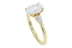 Oval Three Stone Yellow Gold Ring With Two Pears