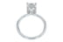 Emerald Cut Diamond V-Shaped Hidden Halo Platinum Engagement Ring