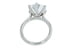 Round Diamond Platinum Six Pave' Set Prongs Cathedral Solitaire