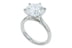 Round Diamond Platinum Six Pave' Set Prongs Cathedral Solitaire