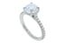 Round Lab Grown Diamond Hidden Halo Pave Set Cathedral Platinum Solitaire