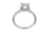 Round Lab Grown Diamond Hidden Halo Pave Set Cathedral Platinum Solitaire