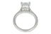 Radiant Lab Grown Diamond Hidden Halo Pave' Set Cathedral Platinum Solitaire