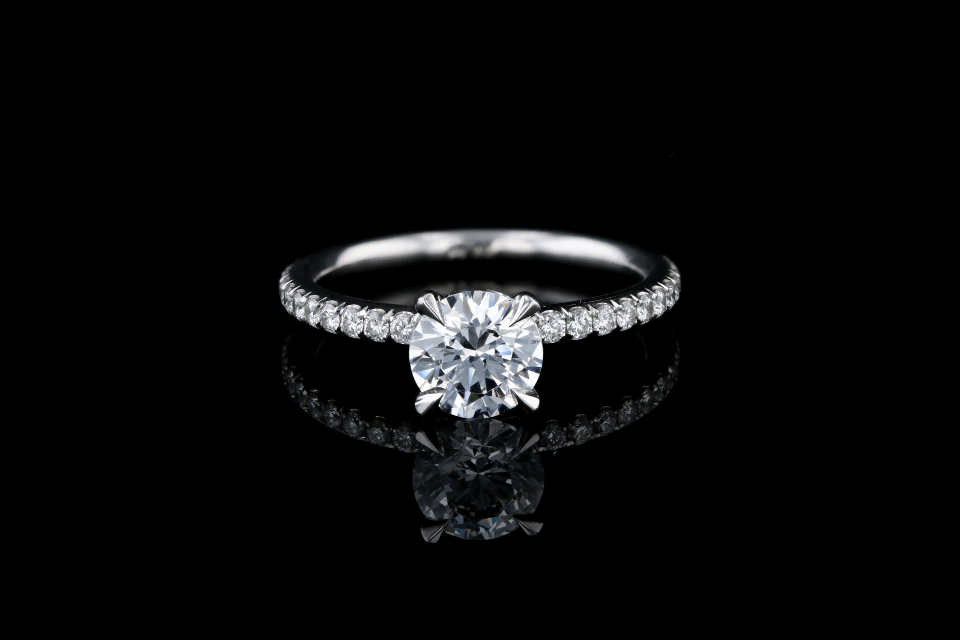 Solitaire Diamond Engagement Ring Set