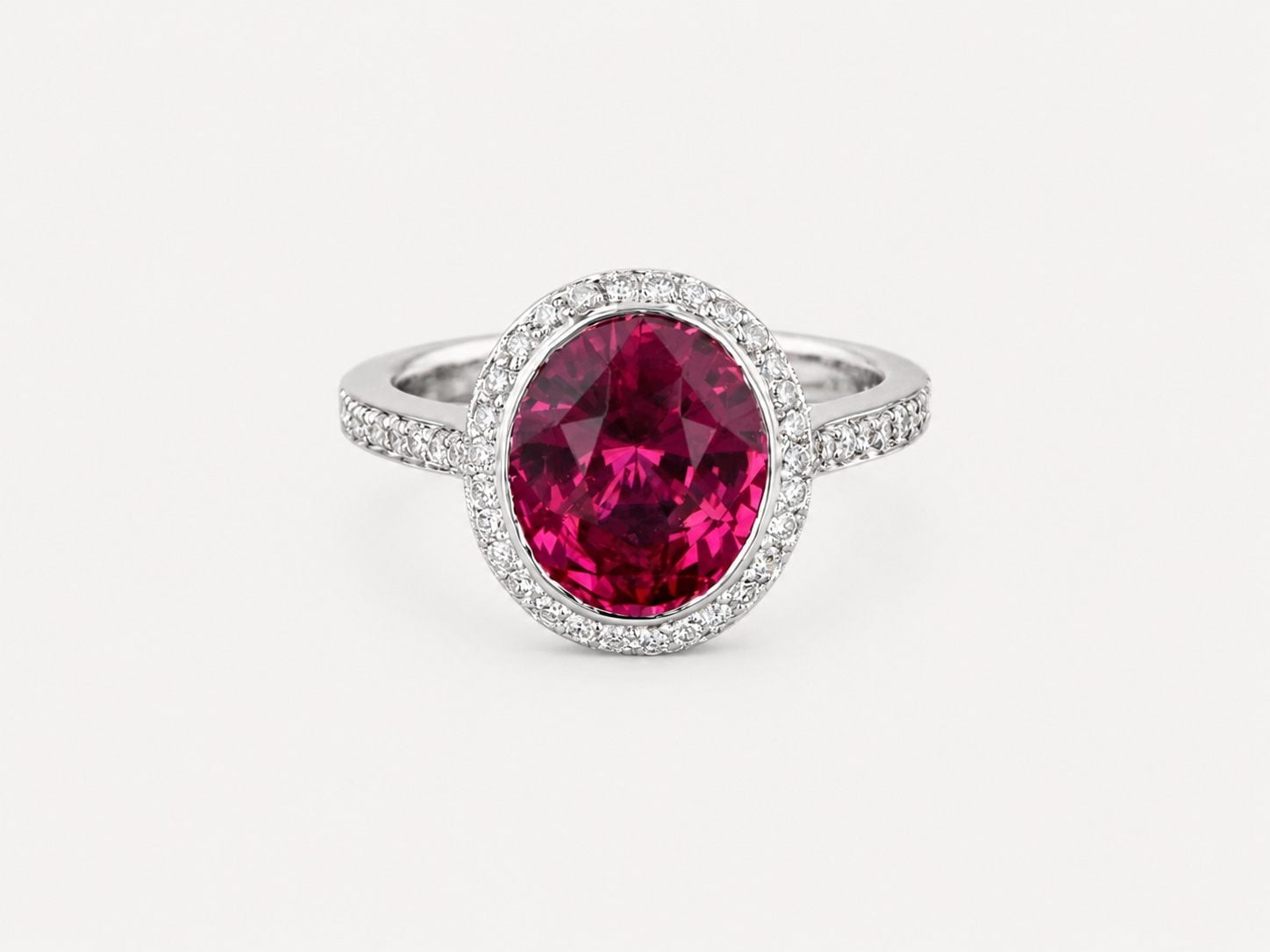 Rubellite Oval Bezel Halo