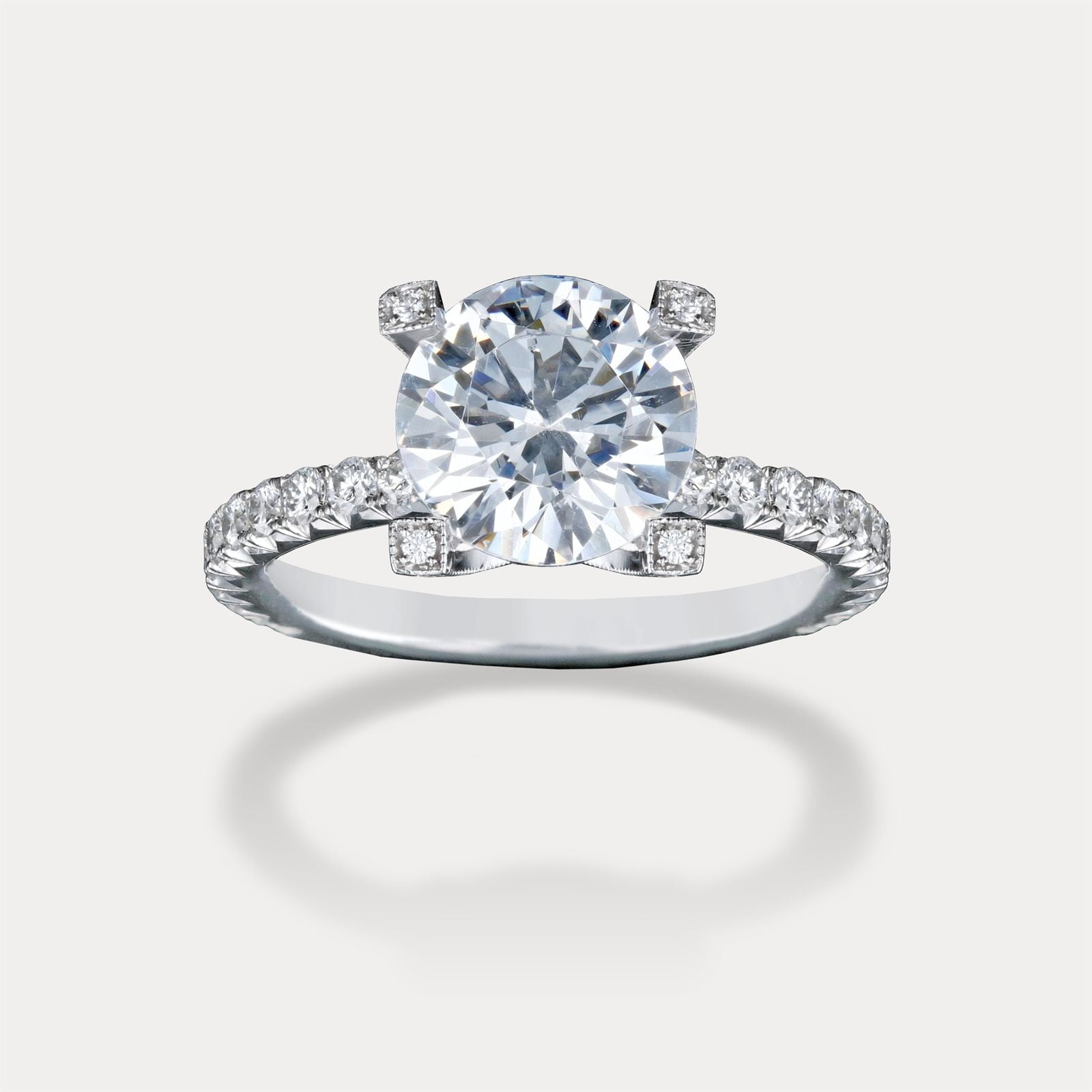 Round Solitaire Diamond Prong